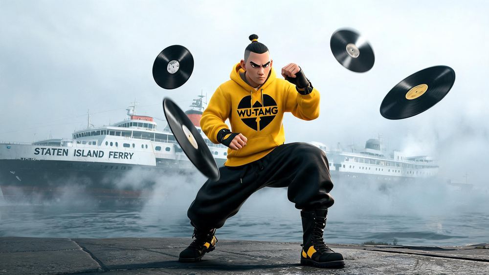 Wu-Tang Clan, portrait painted by MLow