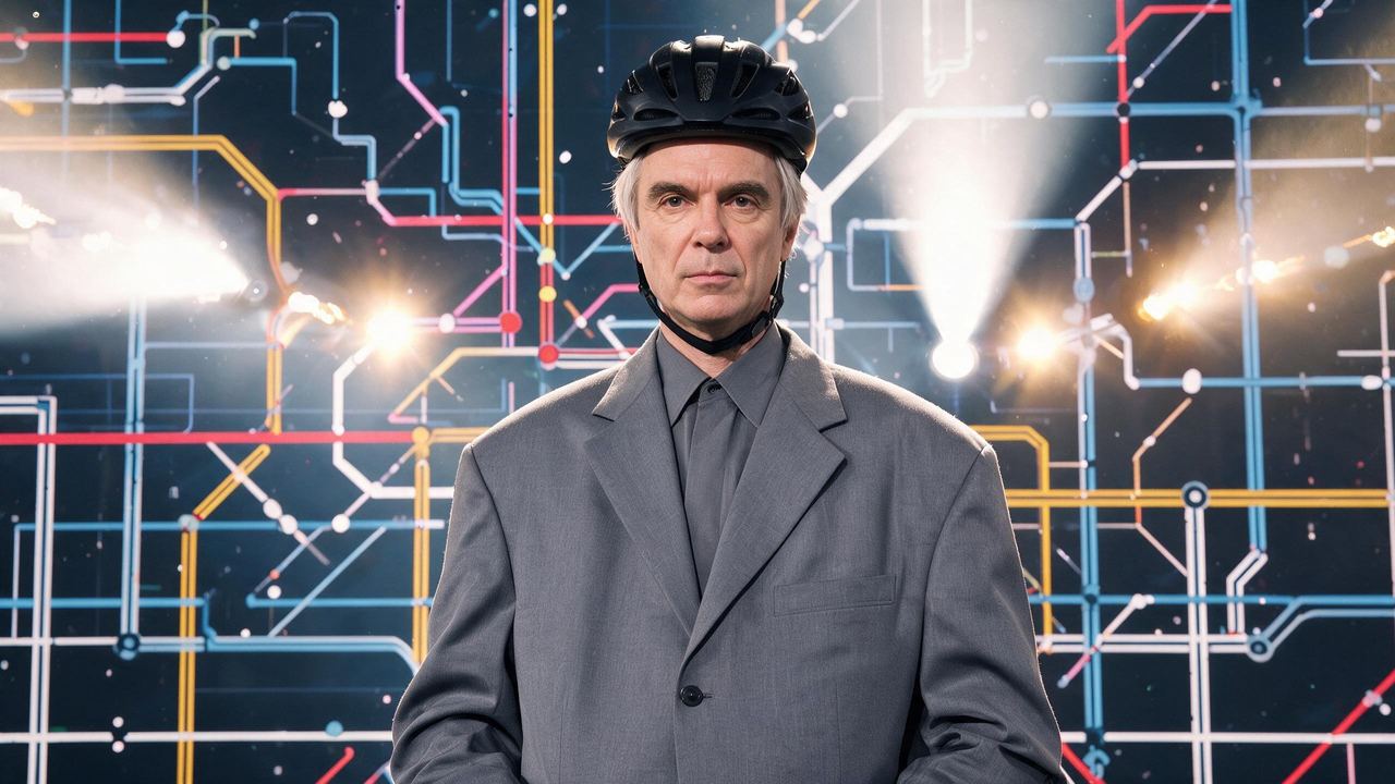 David Byrne, portrait painted by MLow