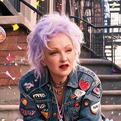Cyndi Lauper, painted by MLow as a New Yorker