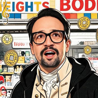 Lin-Manuel Miranda, painted by MLow as a New Yorker