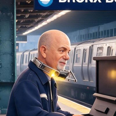 Billy Joel, painted by MLow as a New Yorker