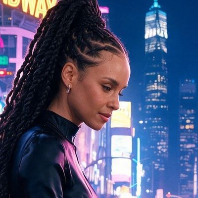 Alicia Keys, painted by MLow as a New Yorker
