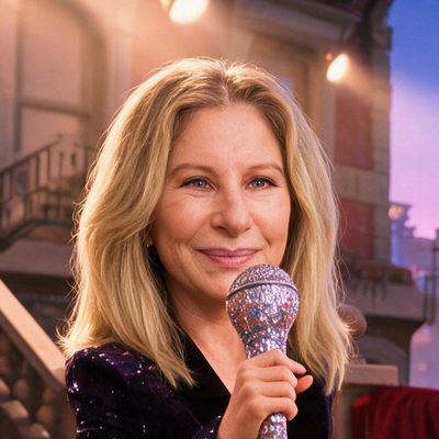 Barbra Streisand, painted by MLow as a New Yorker