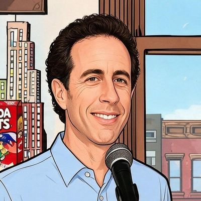 Jerry Seinfeld, painted by MLow as a New Yorker
