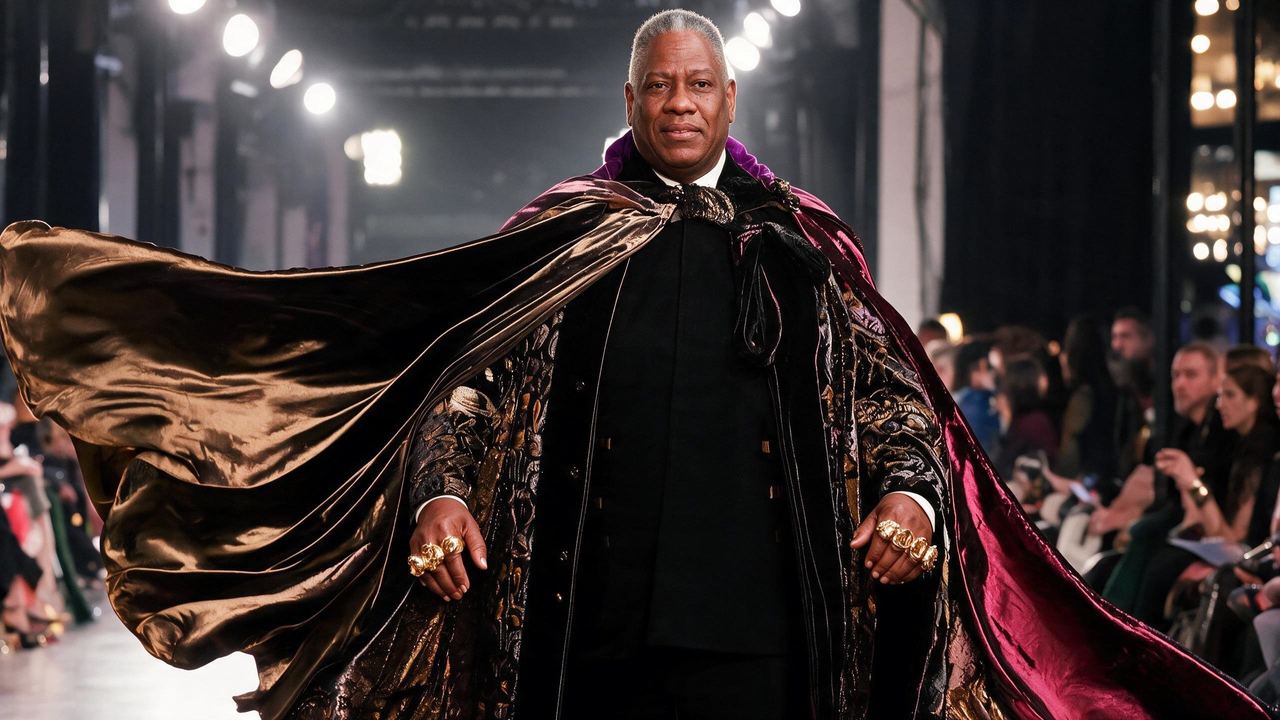 Andre Leon Talley, portrait painted by MLow