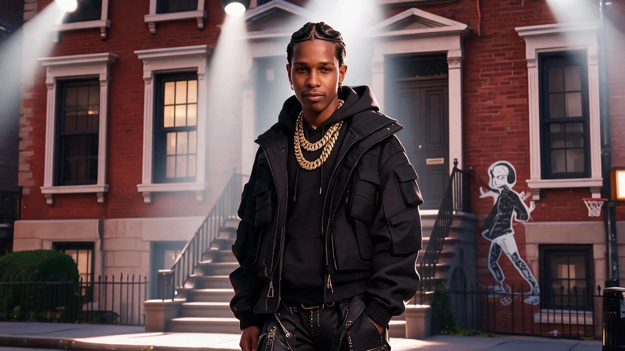 A$AP Rocky, portrait painted by MLow