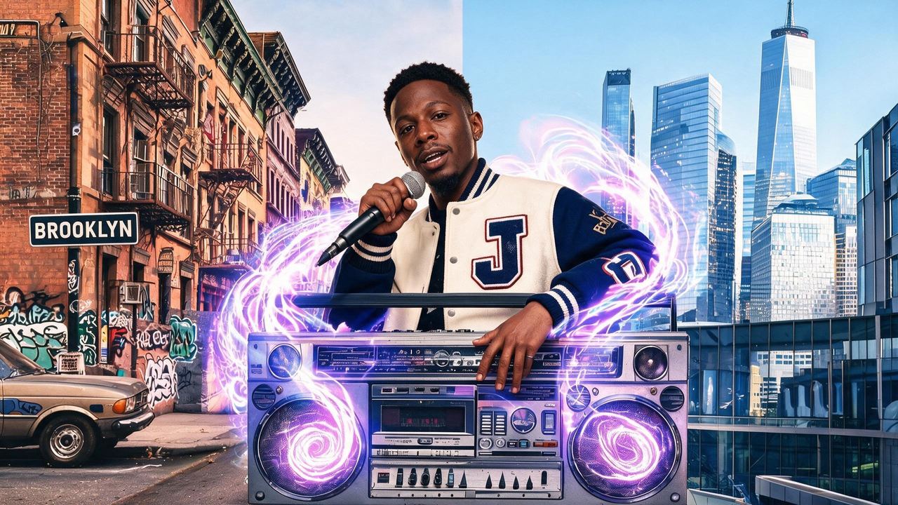 Joey Bada$$, portrait painted by MLow