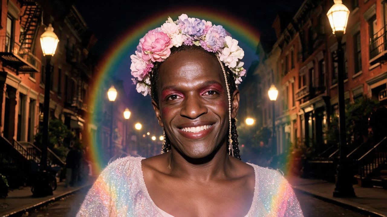 Marsha P. Johnson, portrait painted by MLow