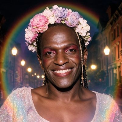 Marsha P. Johnson, painted by MLow as a New Yorker