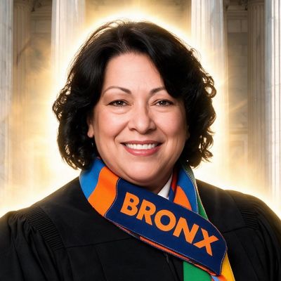 Sonia Sotomayor, painted by MLow as a New Yorker