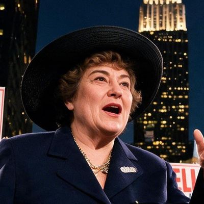 Bella Abzug, painted by MLow as a New Yorker