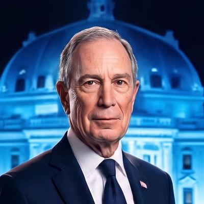 Michael Bloomberg, painted by MLow as a New Yorker