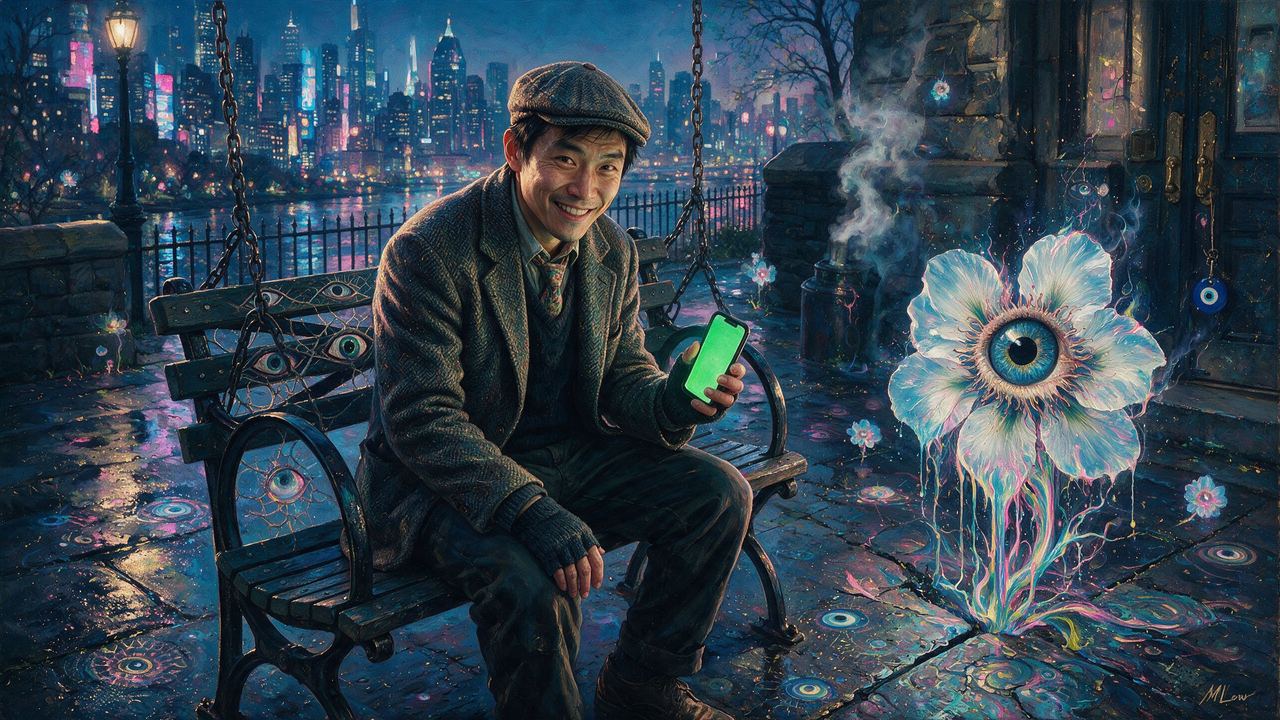 escobarpablo, portrait painted by MLow: Waiting at Carl Schurz Park