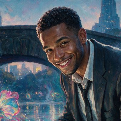 extendedlocalplatypus, portrait painted by MLow: Platypus at Gapstow Bridge