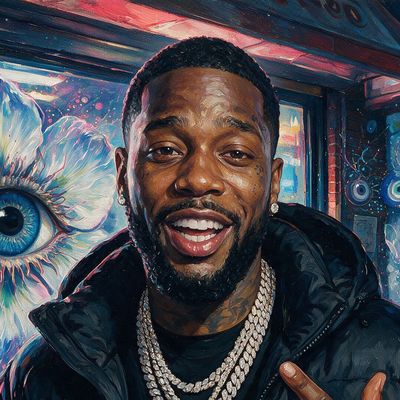 Fivio Foreign, portrait painted by MLow: Big Drip in East Flatbush
