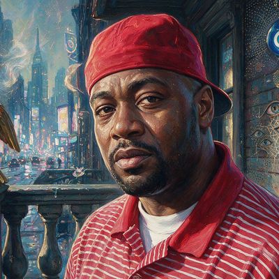 Ghostface Killah, painted by MLow as a New Yorker