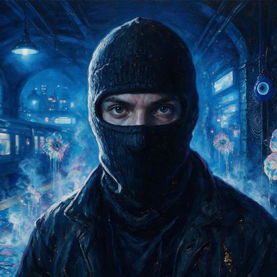 Giann, portrait painted by MLow: Blue Hour, Fourteenth Street