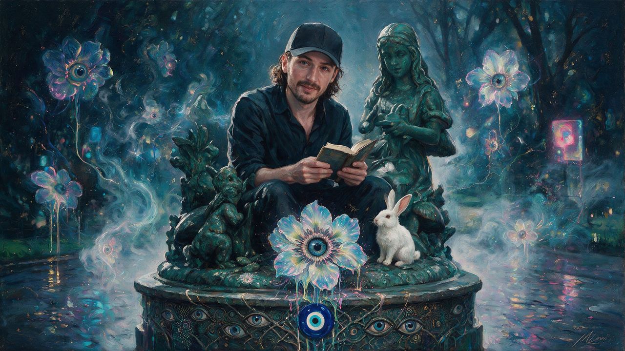 Gigi, portrait painted by MLow: Lessons for the White Rabbit