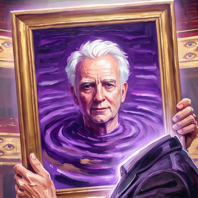 gigs777.eth, portrait painted by MLow: Spotlight at BAM