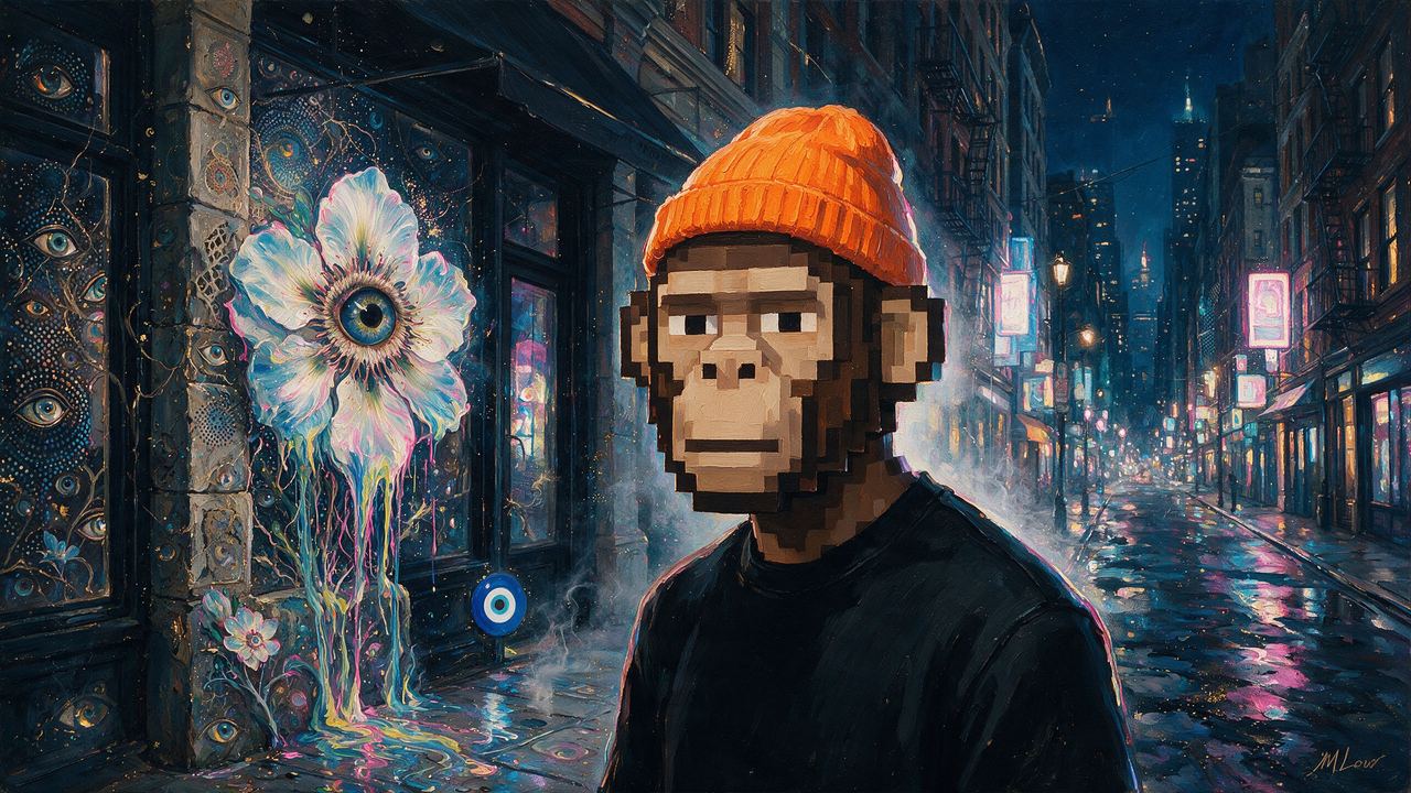 gmoney, portrait painted by MLow: Orange Beanie, Wooster Street