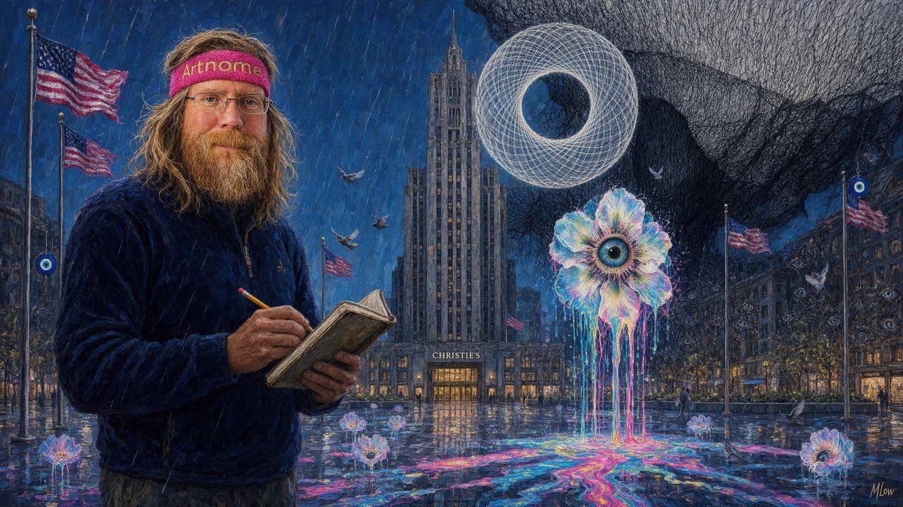 Jason Bailey, portrait by MLow: A Ring of Light Over Rockefeller Plaza
