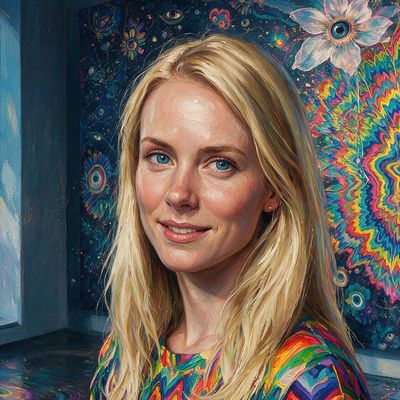 Jen Stark, painted by MLow as a New Yorker