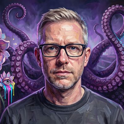 Jesse Powell, portrait painted by MLow: Tentacles at the Navy Yard