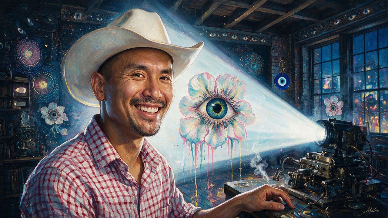 Jimmy Song, portrait painted by MLow: Class in a Chelsea Loft