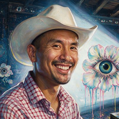 Jimmy Song, portrait painted by MLow: Class in a Chelsea Loft