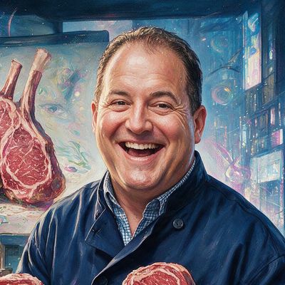 Josh Capon, painted by MLow as a New Yorker