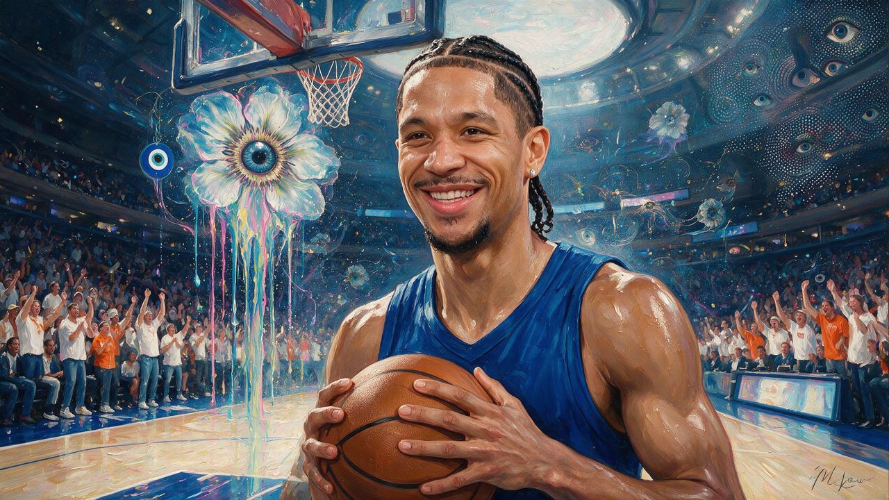 Josh Hart, portrait painted by MLow: Every Loose Ball in the Building