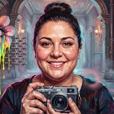 Julie Pacino, portrait painted by MLow: Rolling in the Chelsea