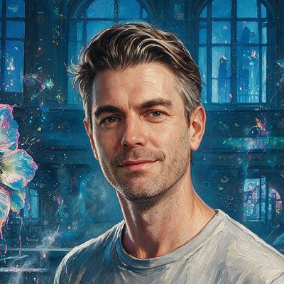 Kain Warwick, portrait painted by MLow: The Empty Pits