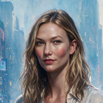 Karlie Kloss, painted by MLow as a New Yorker