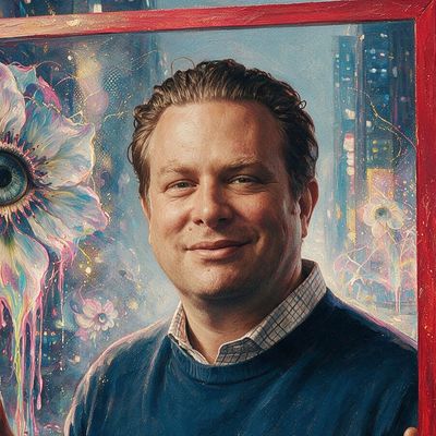 Keith Grossman, portrait painted by MLow: The Red Border