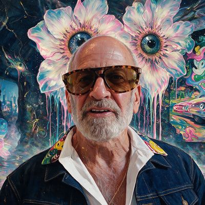 Kenny Scharf, painted by MLow as a New Yorker