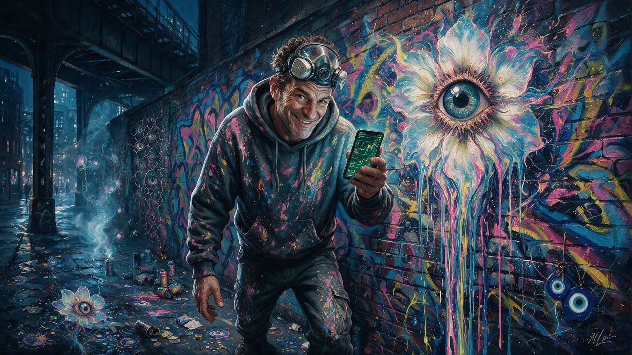 kenobi_wif, portrait painted by MLow: Wet Paint in Bushwick