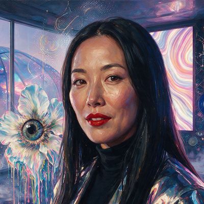 Krista Kim, painted by MLow as a New Yorker