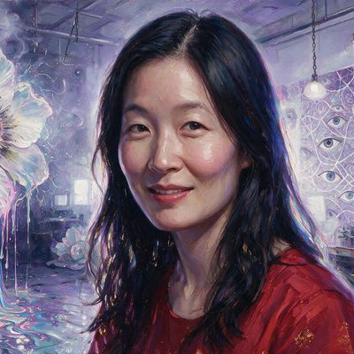 Laura Shin, painted by MLow as a New Yorker