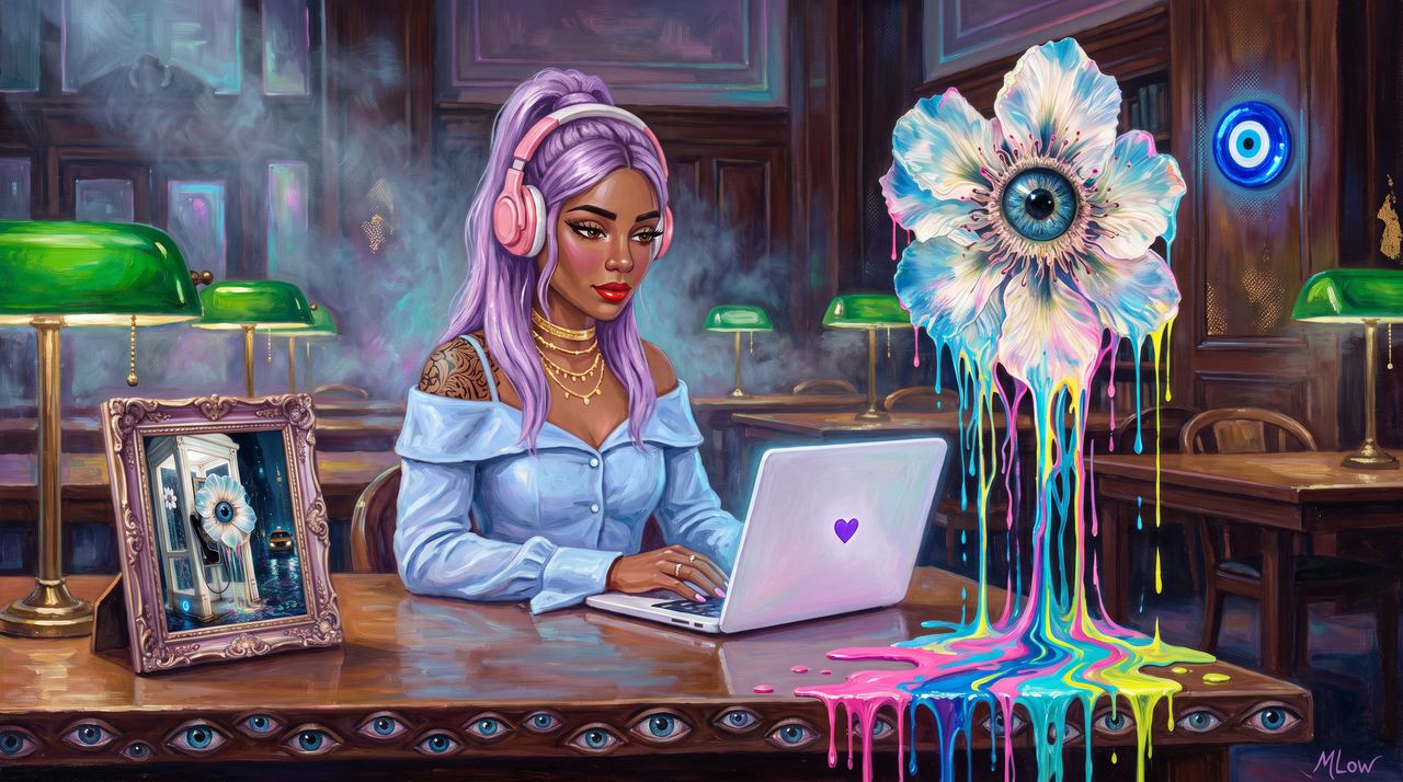 leighferreira.eth, portrait painted by MLow: Deadline at the Ace