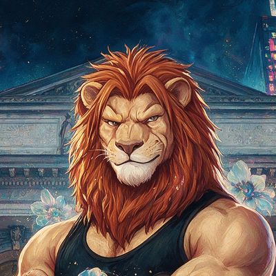 leo, portrait painted by MLow: The Third Lion on Fifth Avenue