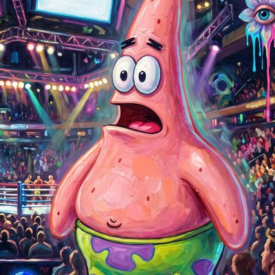 looc, portrait painted by MLow: Ringside at the Garden