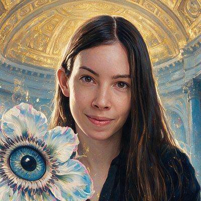 Lyn Alden, portrait painted by MLow: Notes in the Rose Reading Room