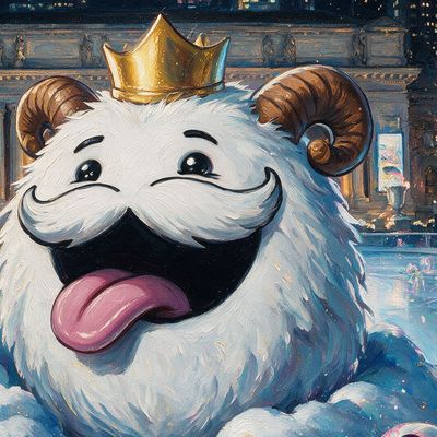 manamoonnft, portrait painted by MLow: King of the Bryant Park Rink
