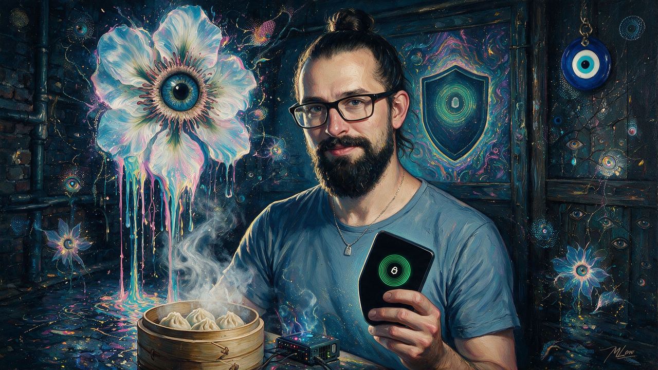 Marek Palatinus, portrait painted by MLow: Mining Under the Dumplings