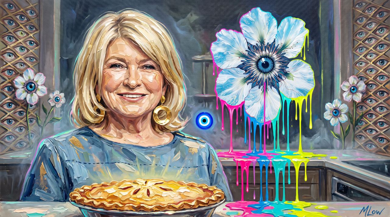 Martha Stewart, portrait painted by MLow: The Perfect Pie