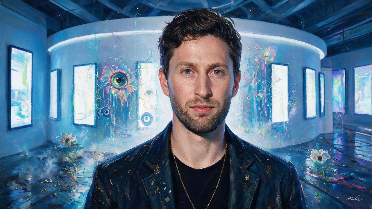 Matt Medved, portrait painted by MLow: Newsroom Made of Light