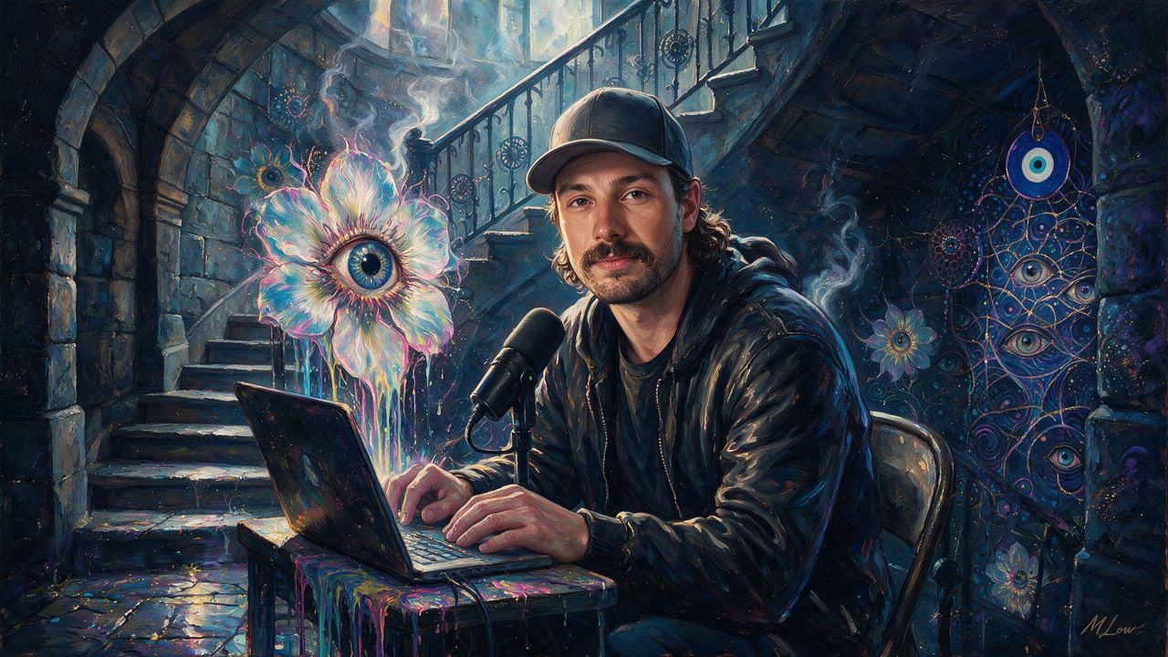Matt Odell, portrait painted by MLow: Dispatch from the Stairwell