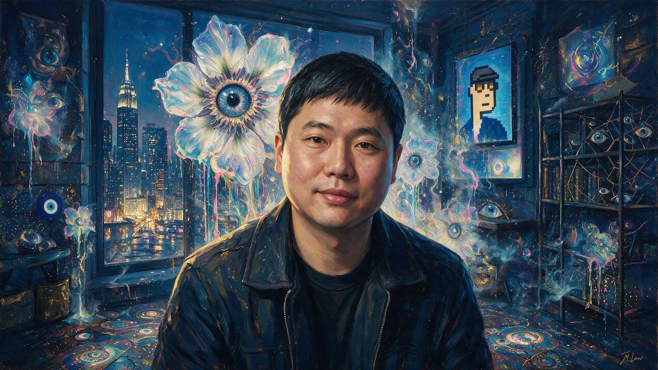 Matt Zhang, portrait painted by MLow: Pixel on the Wall