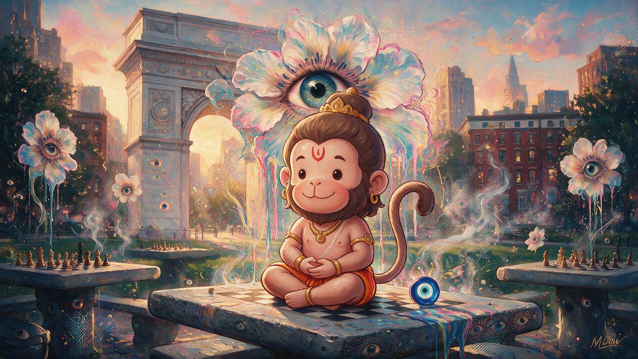 maxiplaysgames, portrait painted by MLow: Calm in Washington Square